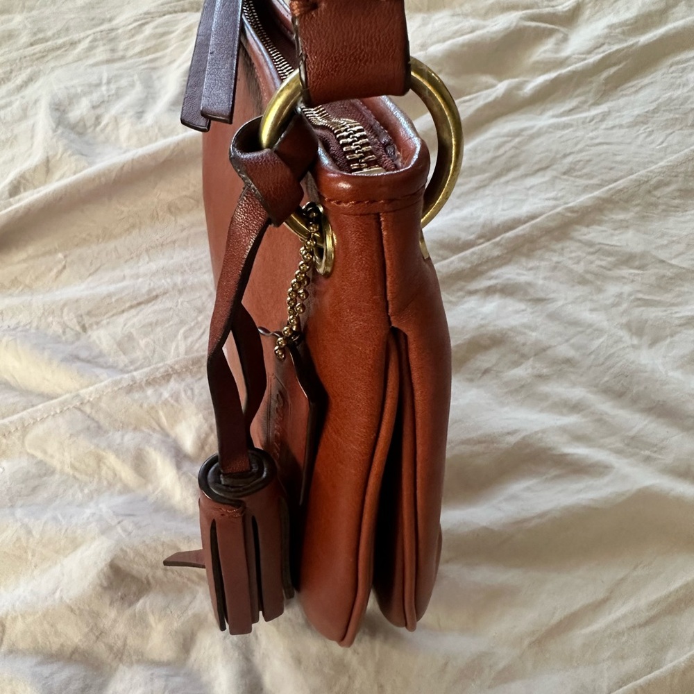 Coach Tan Leather Shoulder Bag - Picture 6 of 10